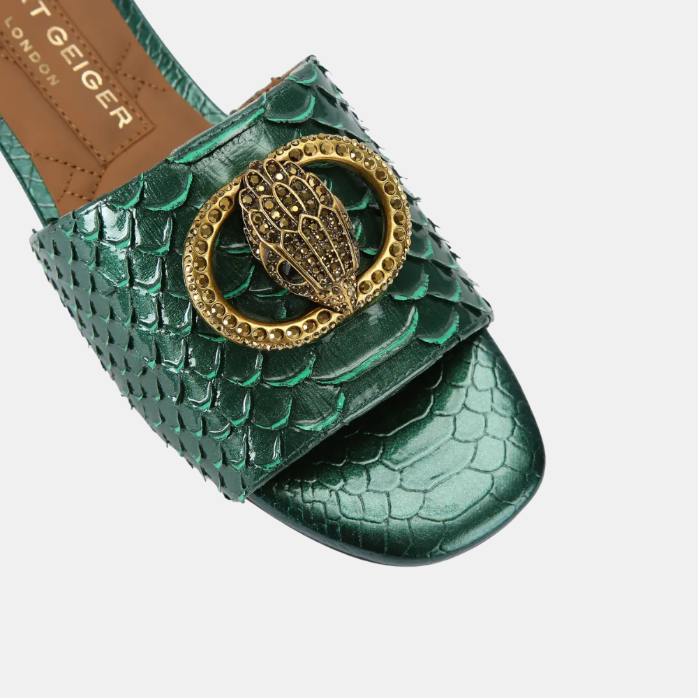 Kurt Geiger Snake-Effect Chelsea Flat Sandal