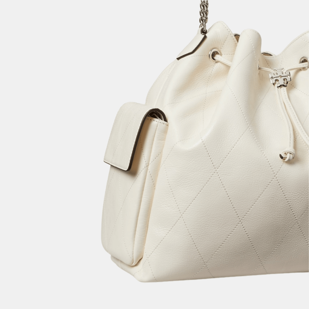 Tory Burch Large Charlie Quilted Drawstring Shoulder Bag - DIVA ONLINE STORE