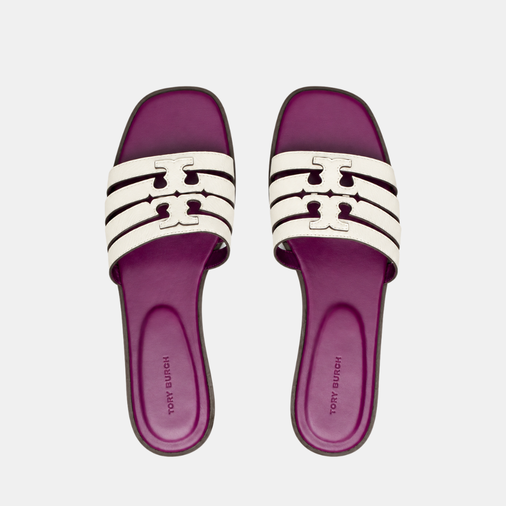 Tory Burch Ines Slide (Blanc/Violet Wave)