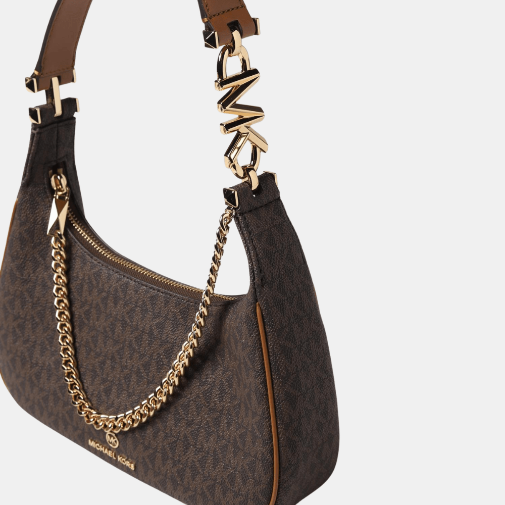 Michael Kors Piper Small Logo Shoulder Bag in Signature Monogram Canvas - DIVA ONLINE STORE