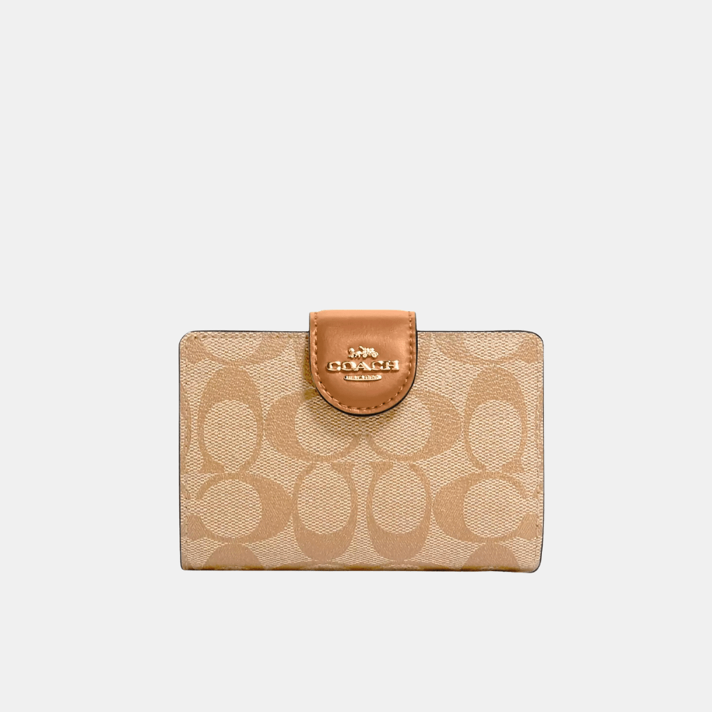 Coach Mini Wallet In Signature Canvas (Khaki Multi) - DIVA ONLINE STORE
