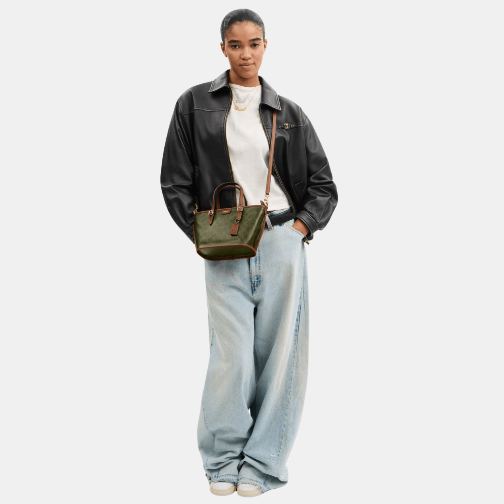 Coach Taxi 21 Tote Bag In Signature Canvas (Olive Sable) - DIVA ONLINE STORE
