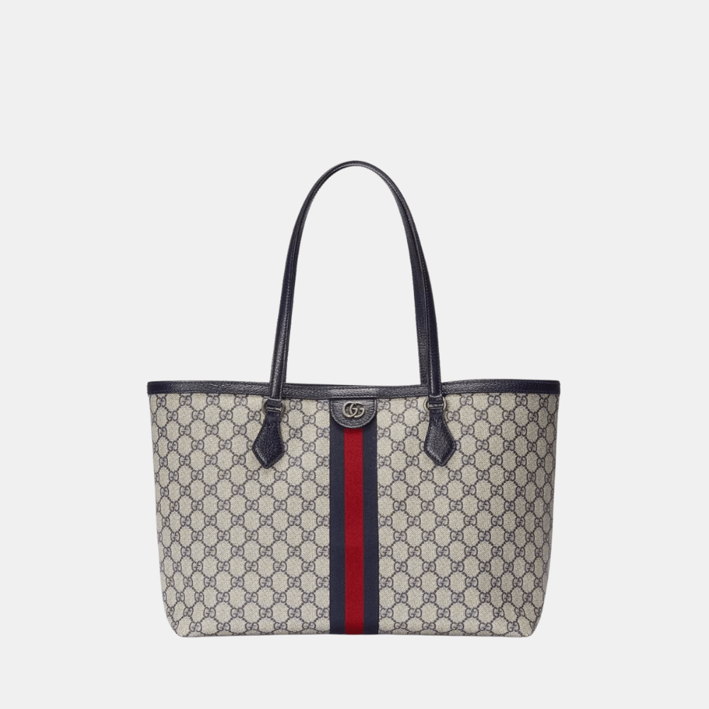 Gucci Ophidia Medium Tote Bag (Blue/Beige) - DIVA ONLINE STORE