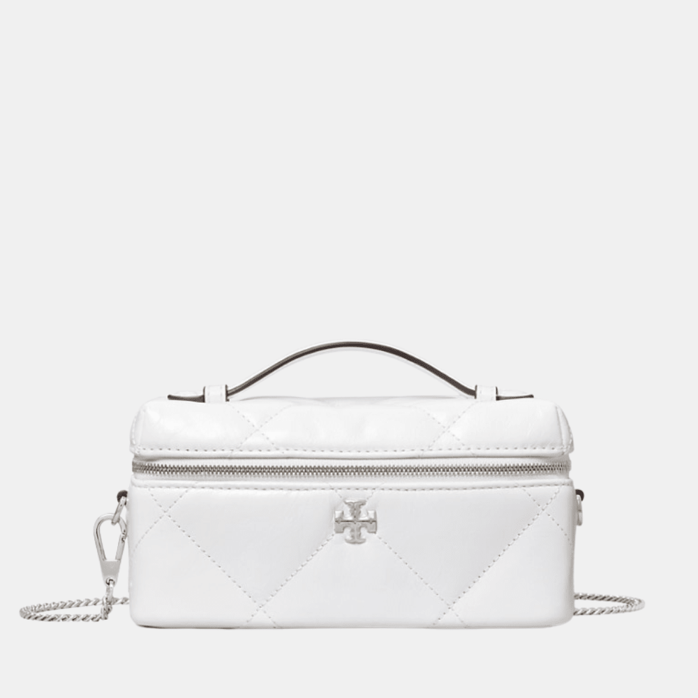 Tory Burch Kira Diamond Quilt Charm East - West Vanity Case - DIVA ONLINE STORE