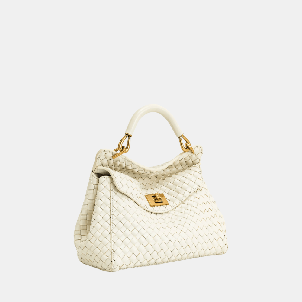 JW Pei Lucia Classic Top Handle Woven Bag - DIVA ONLINE STORE