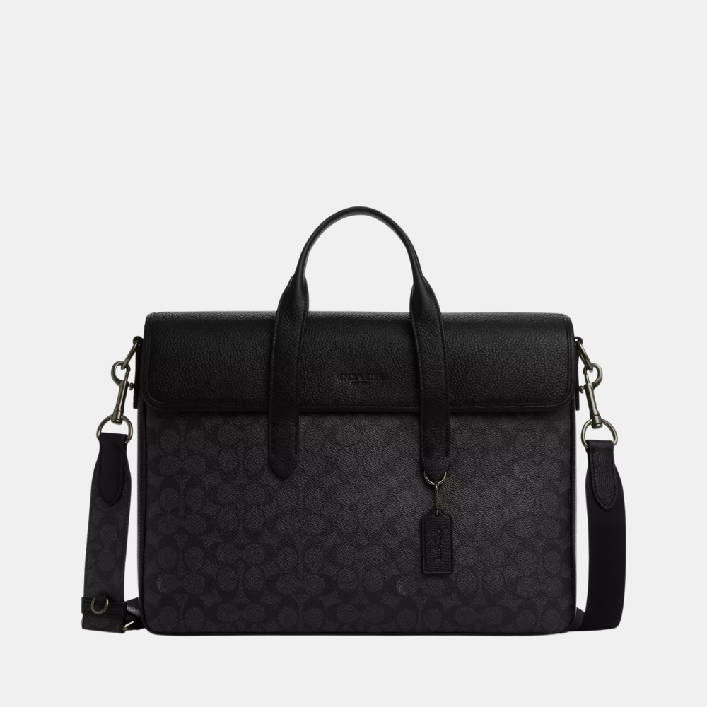 Coach Sullivan Portfolio Brief In Signature Canvas