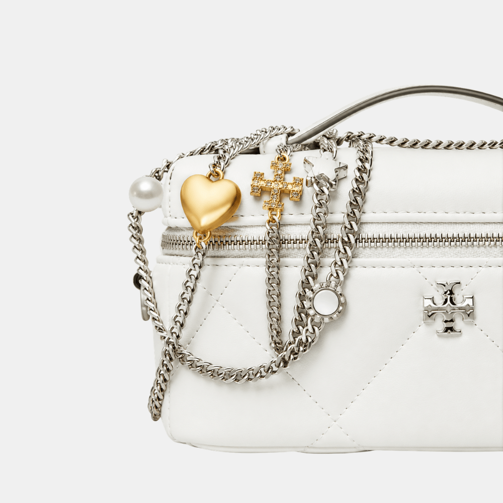 Tory Burch Kira Diamond Quilt Charm East - West Vanity Case - DIVA ONLINE STORE