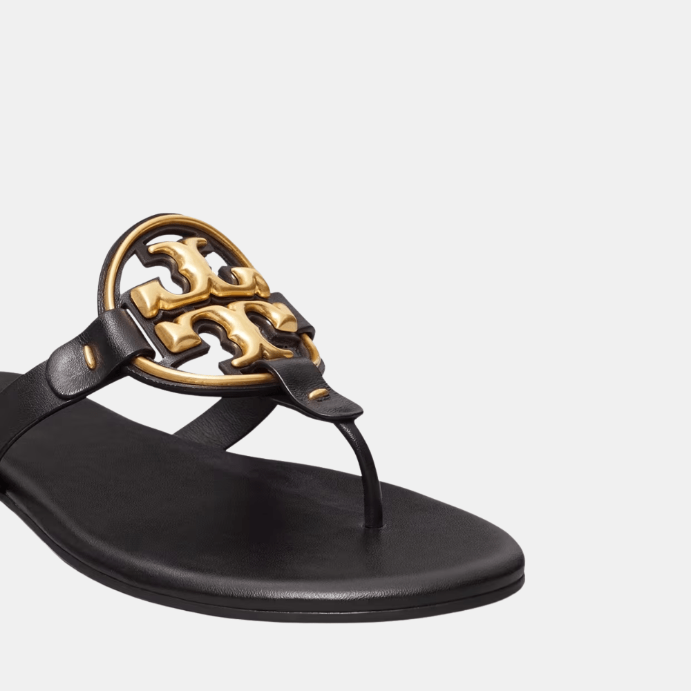 Tory Burch Metal Miller Sandal (Black) - DIVA ONLINE STORE
