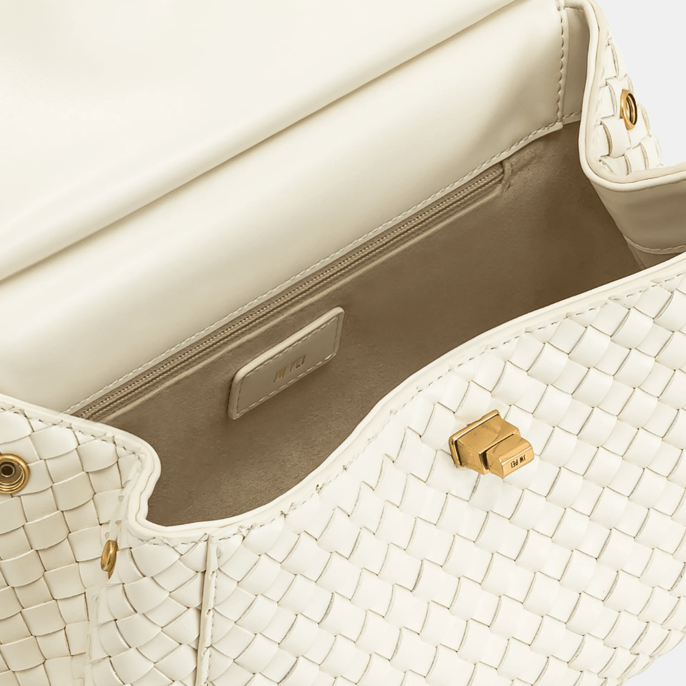 JW Pei Lucia Classic Top Handle Woven Bag - DIVA ONLINE STORE