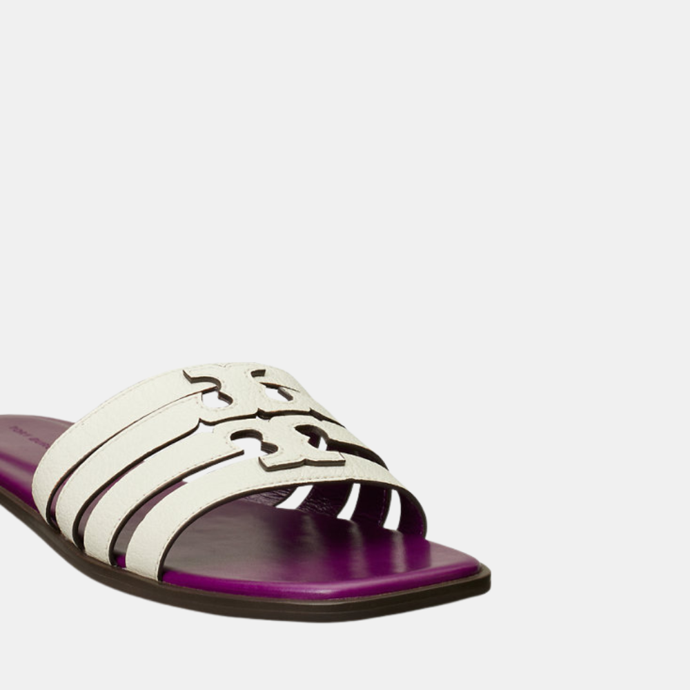 Tory Burch Ines Slide (Blanc/Violet Wave)
