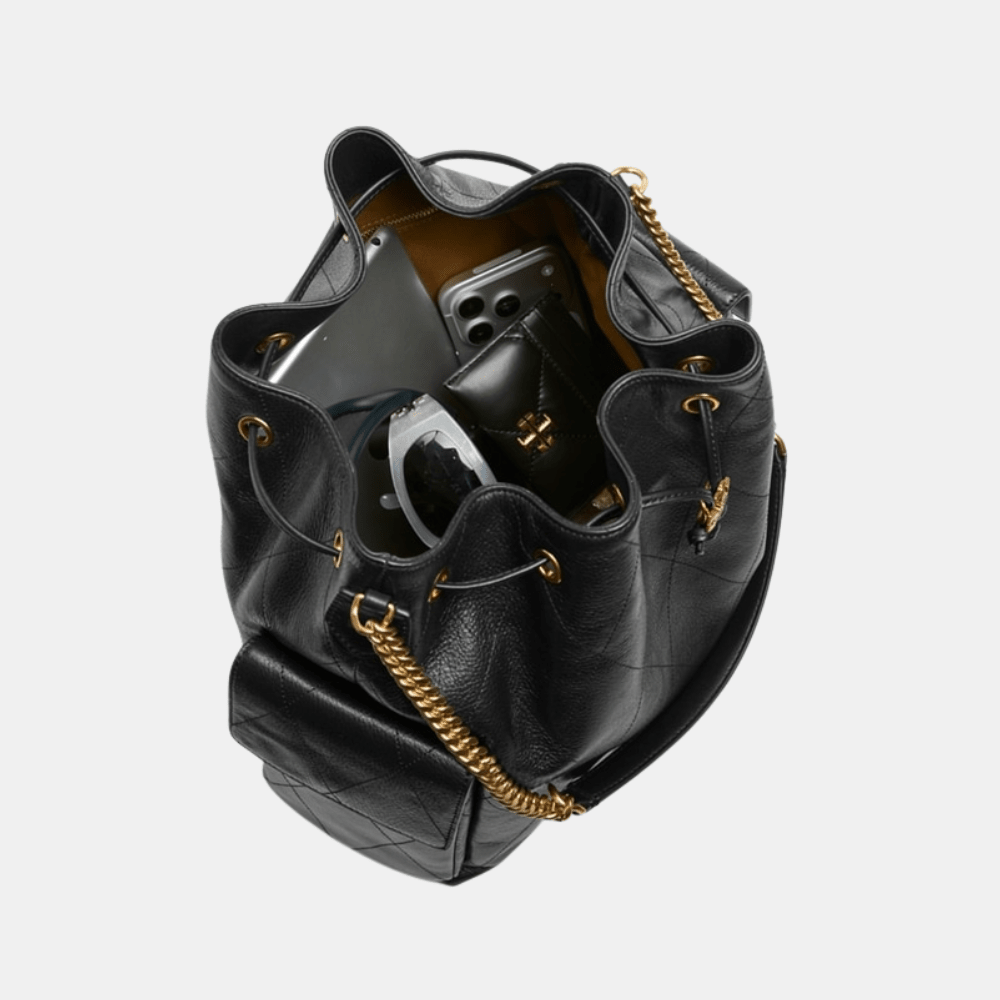 Tory Burch Large Charlie Quilted Drawstring Shoulder Bag - DIVA ONLINE STORE