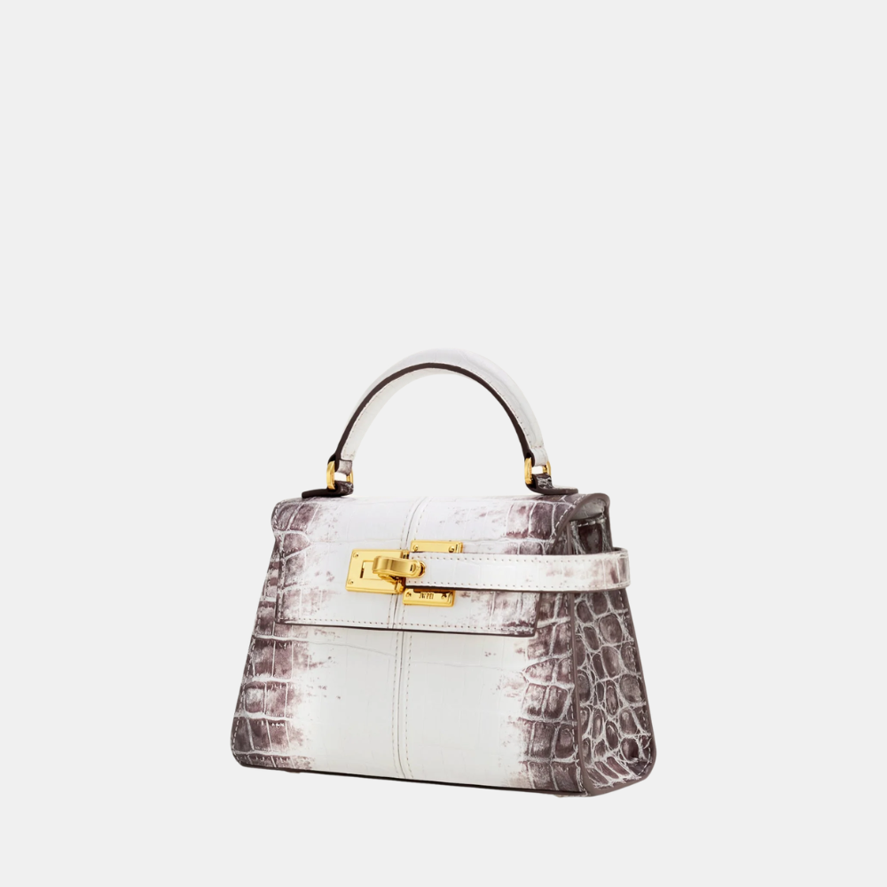 JW Pei Elise Top Handle Bag (White Croc)