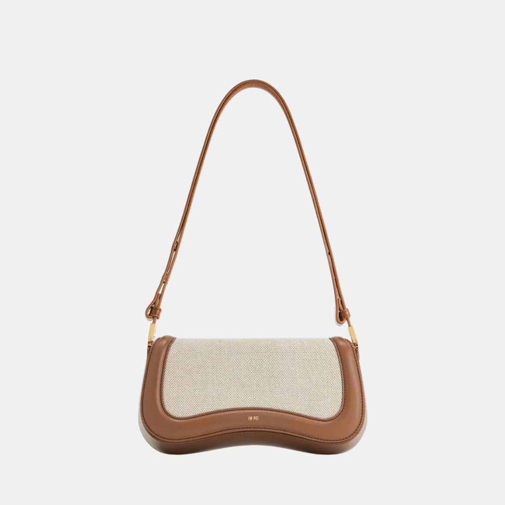 JW Pei Joy Shoulder Bag (Brown Canvas) - DIVA ONLINE STORE