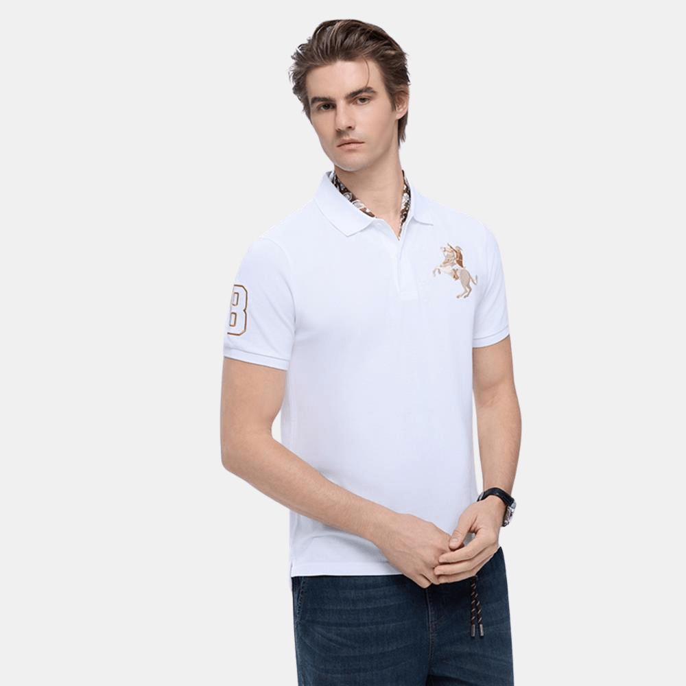 Giordano 3D Napoleon Polo Shirt (White) - DIVA ONLINE STORE