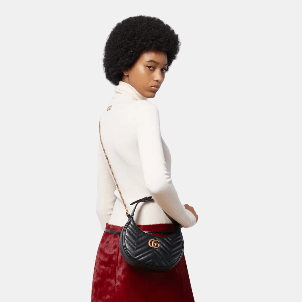 Gucci GG Marmont Mini Shoulder Bag (Black) - DIVA ONLINE STORE
