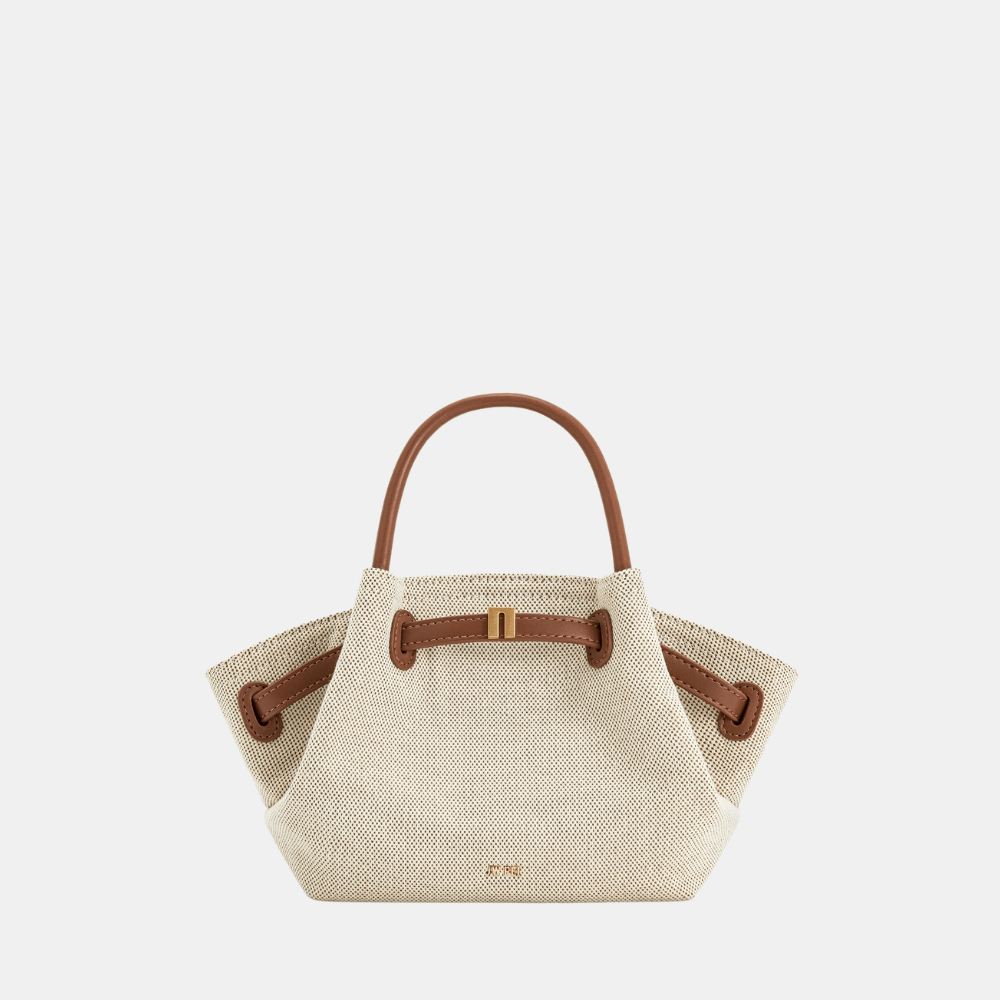 JW Pei Hana Mini Tote Bag (Brown Canvas) - DIVA ONLINE STORE