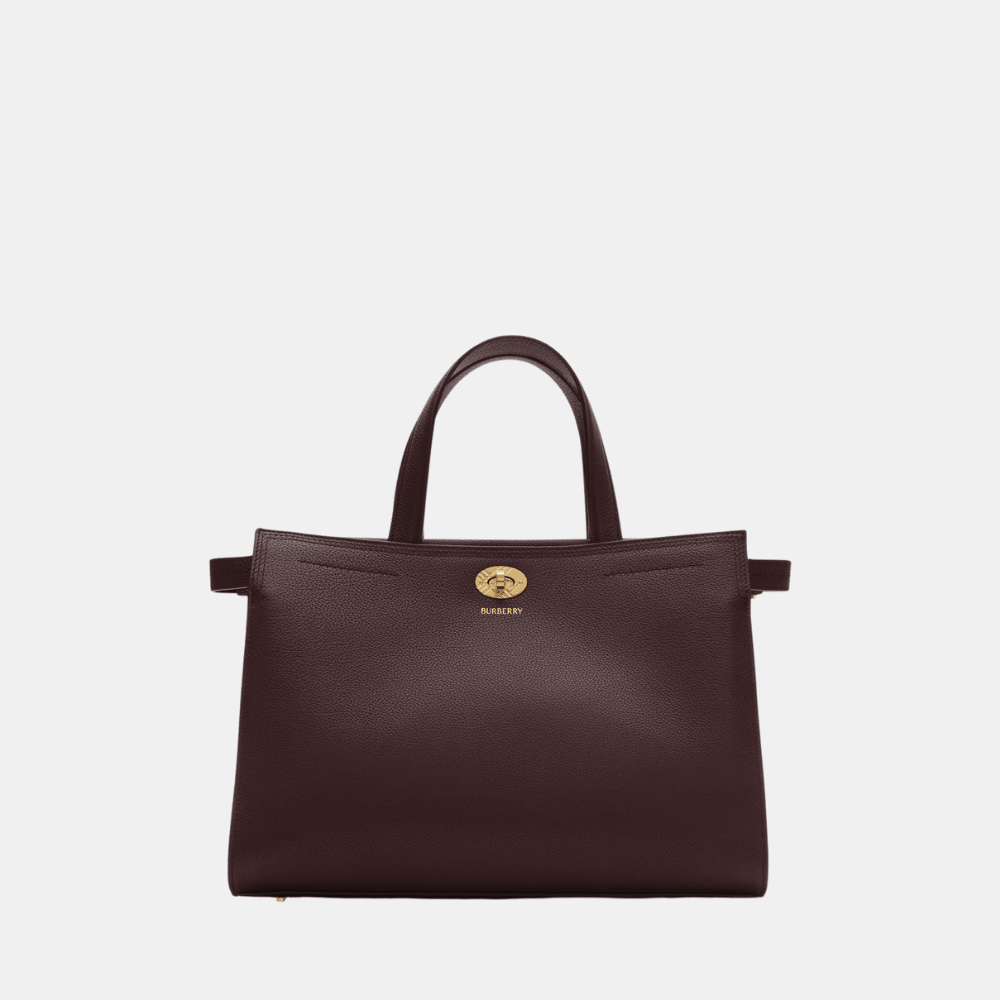 Burberry Small Cotswolds Check Tote (Vineyard Red)