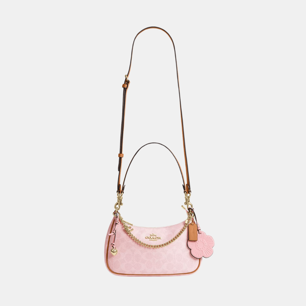 Coach Teri Shoulder Bag In Signature Canvas With Charms - DIVA ONLINE STORE