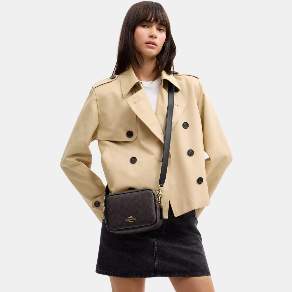 Coach Mini Carey Crossbody Bag In Signature Canvas