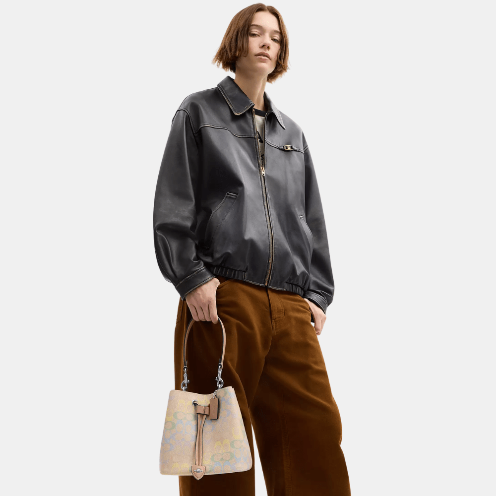 Coach Rowan Bucket Bag In Rainbow Signature Canvas