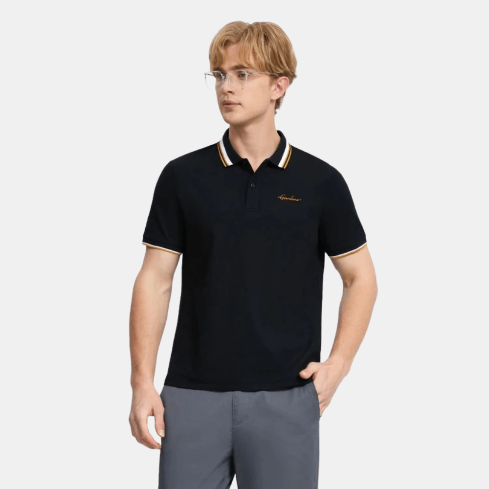 Giordano Signature Embroidery Polo Shirt (Black) - DIVA ONLINE STORE