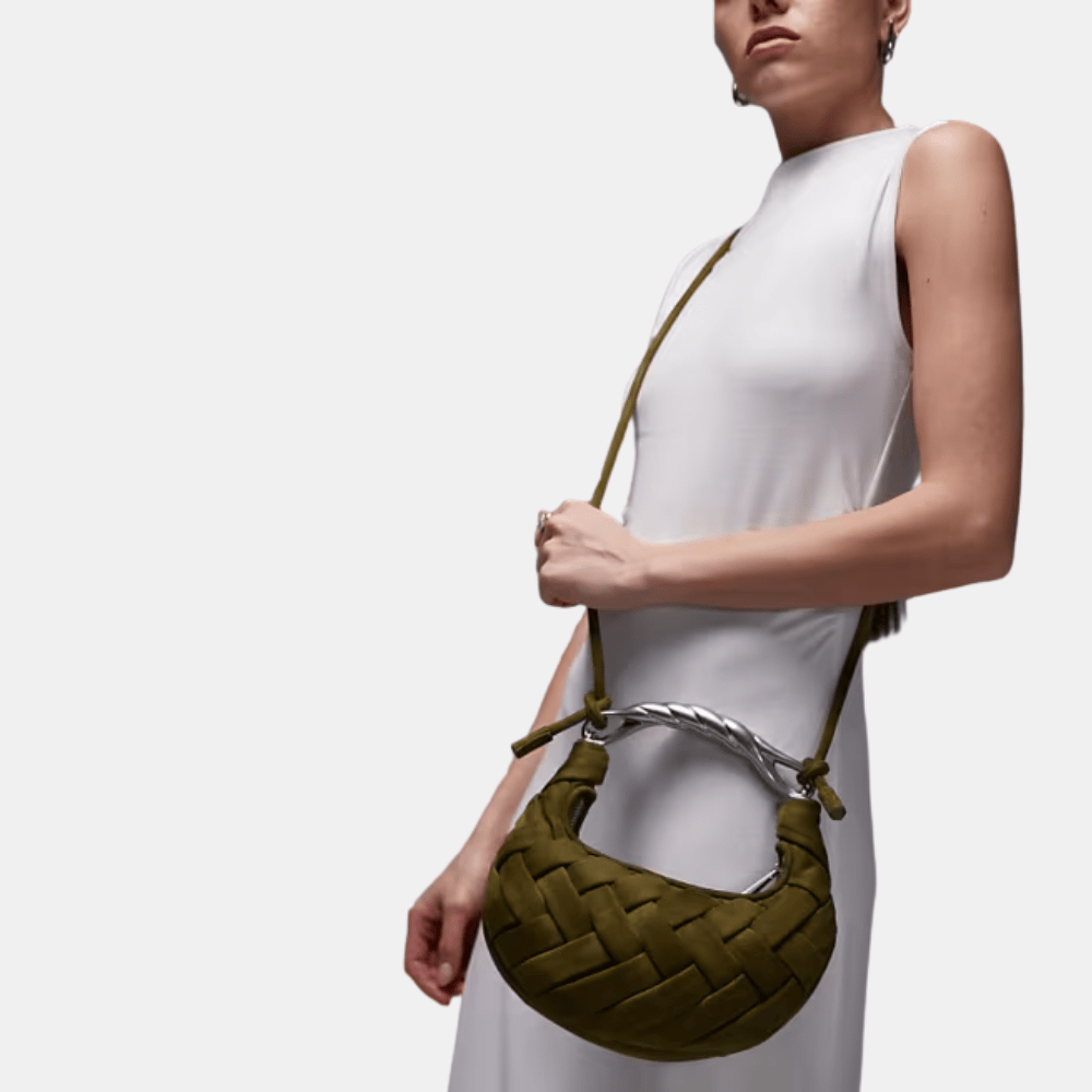 JW Pei Orla Weave Faux Suede Handbag - DIVA ONLINE STORE