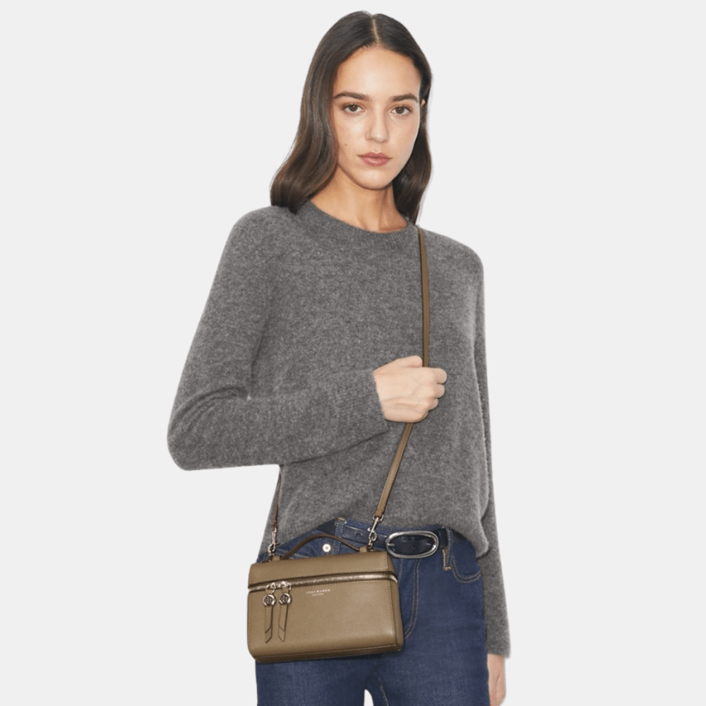 Tory Burch Romy Slim Top Handle Bag (Wild Mushroom) - DIVA ONLINE STORE