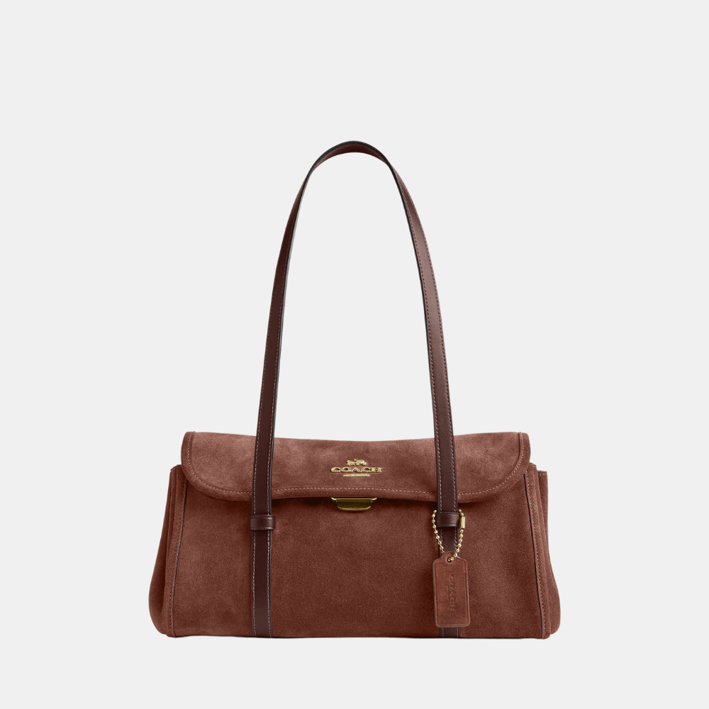 Coach Bridget Flap Shoulder Bag In Suede - DIVA ONLINE STORE