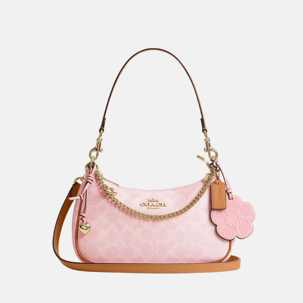 Coach Teri Shoulder Bag In Signature Canvas With Charms - DIVA ONLINE STORE