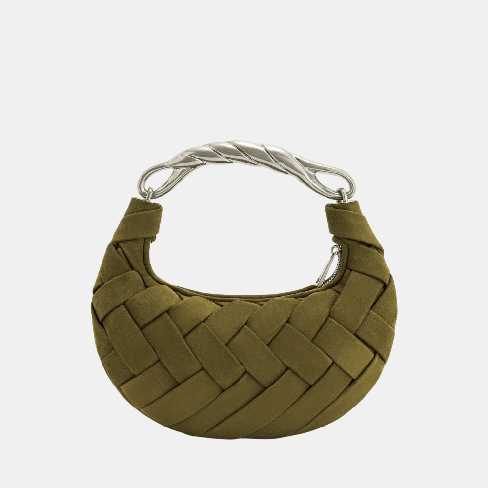 JW Pei Orla Weave Faux Suede Handbag - DIVA ONLINE STORE