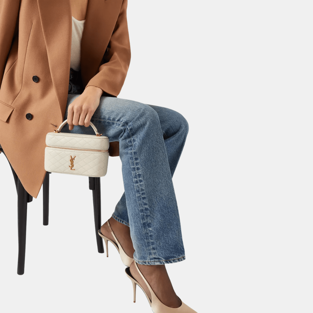 Saint Laurent Gaby Vanity In Lambskin (White)