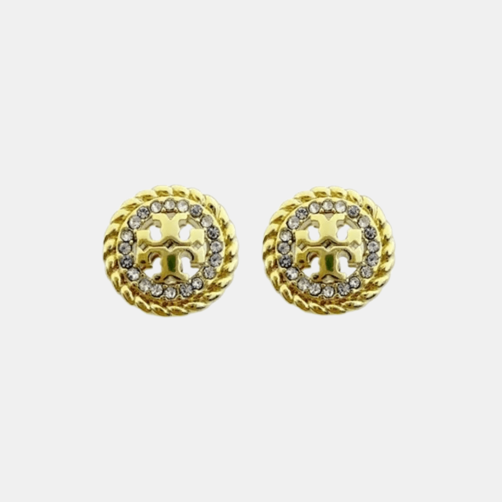 Tory Burch Miller Rope Crystals Stud Earrings - DIVA ONLINE STORE