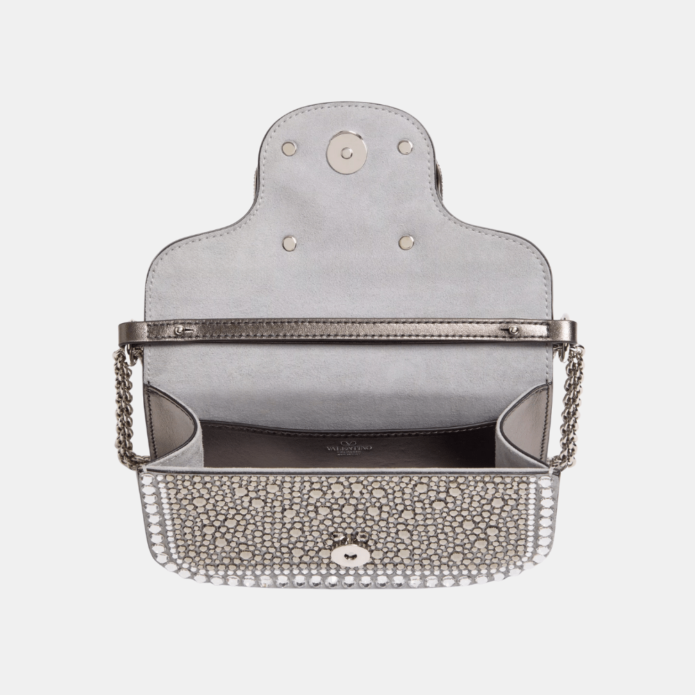 Valentino Garavani Locò Small Shoulder Bag With Rhinestones - DIVA ONLINE STORE