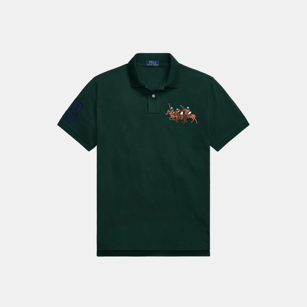 Ralph Lauren Green Triple Pony Polo Shirt - DIVA ONLINE STORE