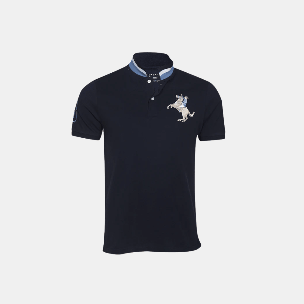 Giordano 3D Napoleon Polo Shirt (Black) - DIVA ONLINE STORE