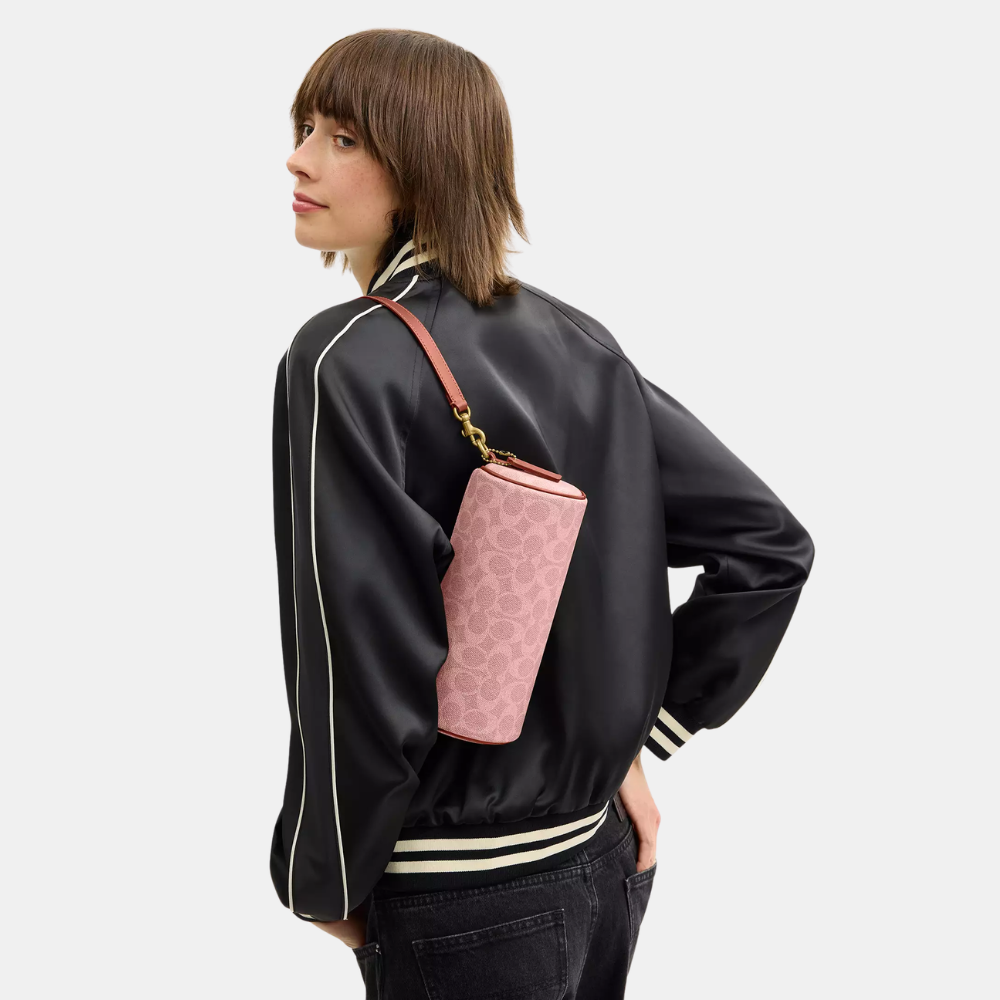Coach Barrel Bag In Signature Canvas