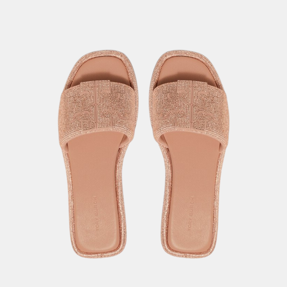 Tory Burch Pavé Double T Sport Slide (Malva/Light Peach)