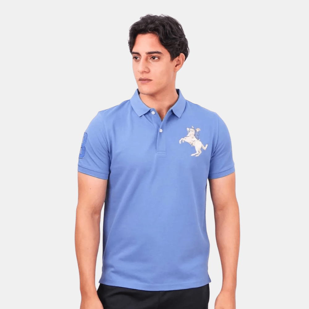 Giordano 3D Napoleon Polo Shirt (Blue) - DIVA ONLINE STORE