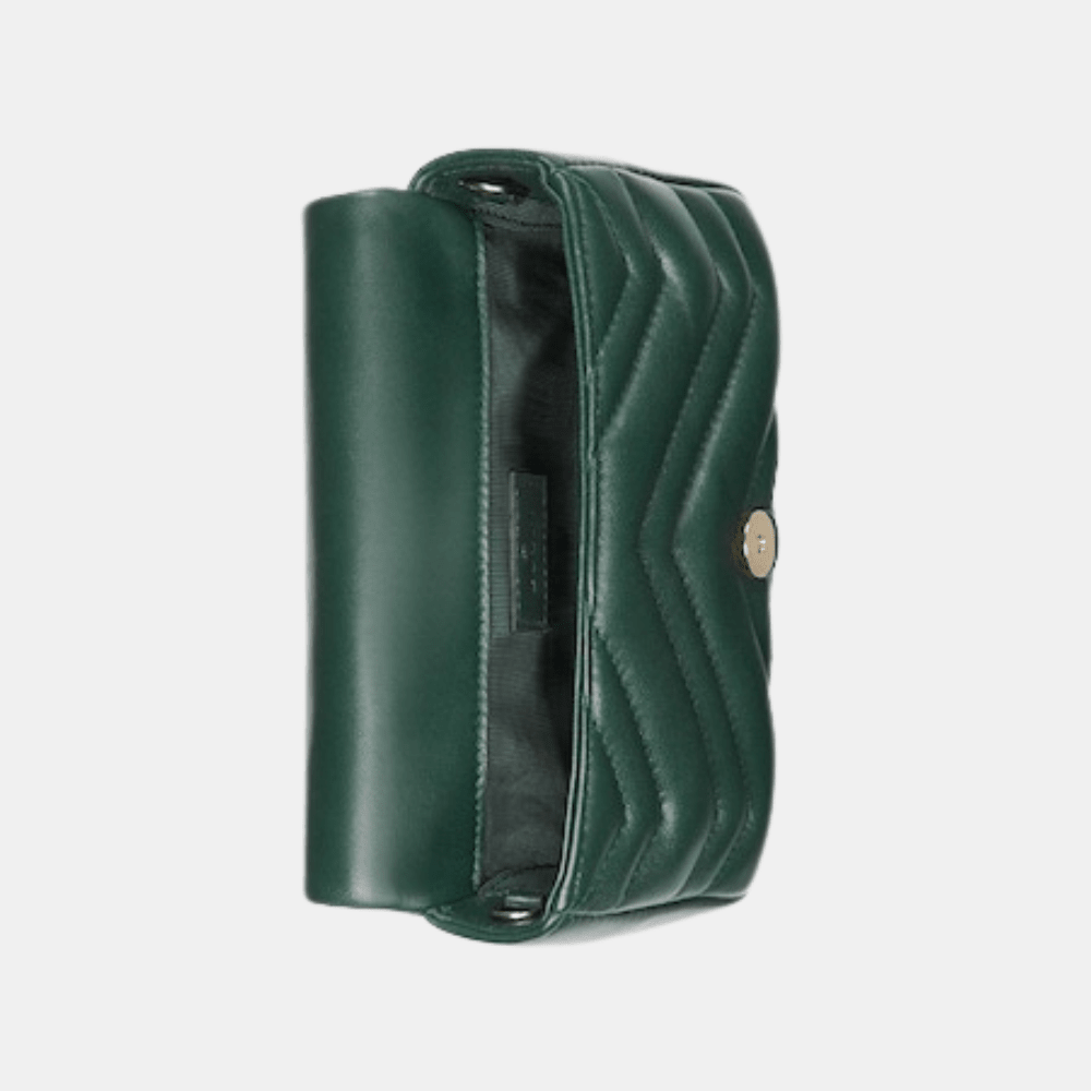 Gucci GG Marmont Mini Shoulder Bag In Green Leather - DIVA ONLINE STORE