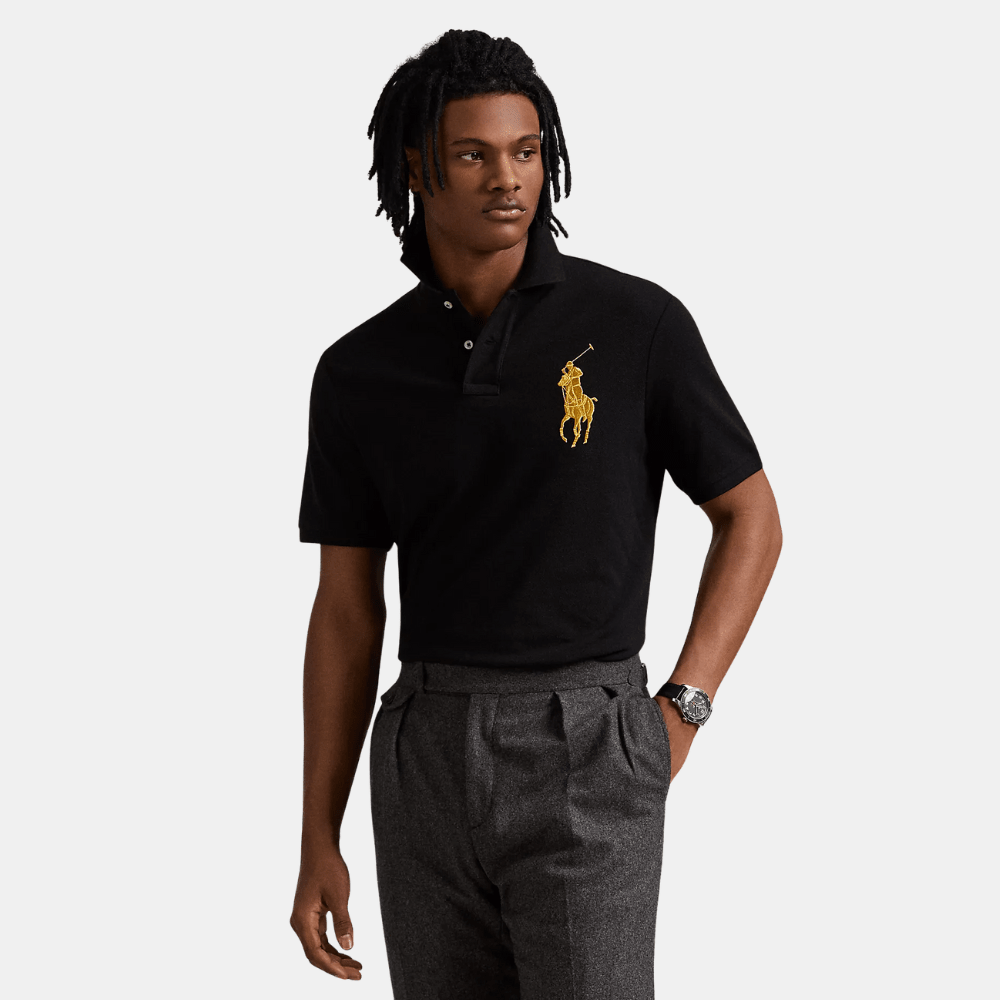 Ralph Lauren Black Big Pony Polo Shirt - DIVA ONLINE STORE