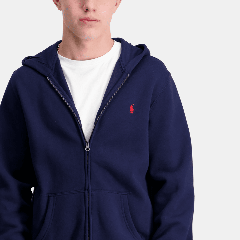Ralph Lauren Double - Knit Full - Zip Hoodie (Navy) - DIVA ONLINE STORE