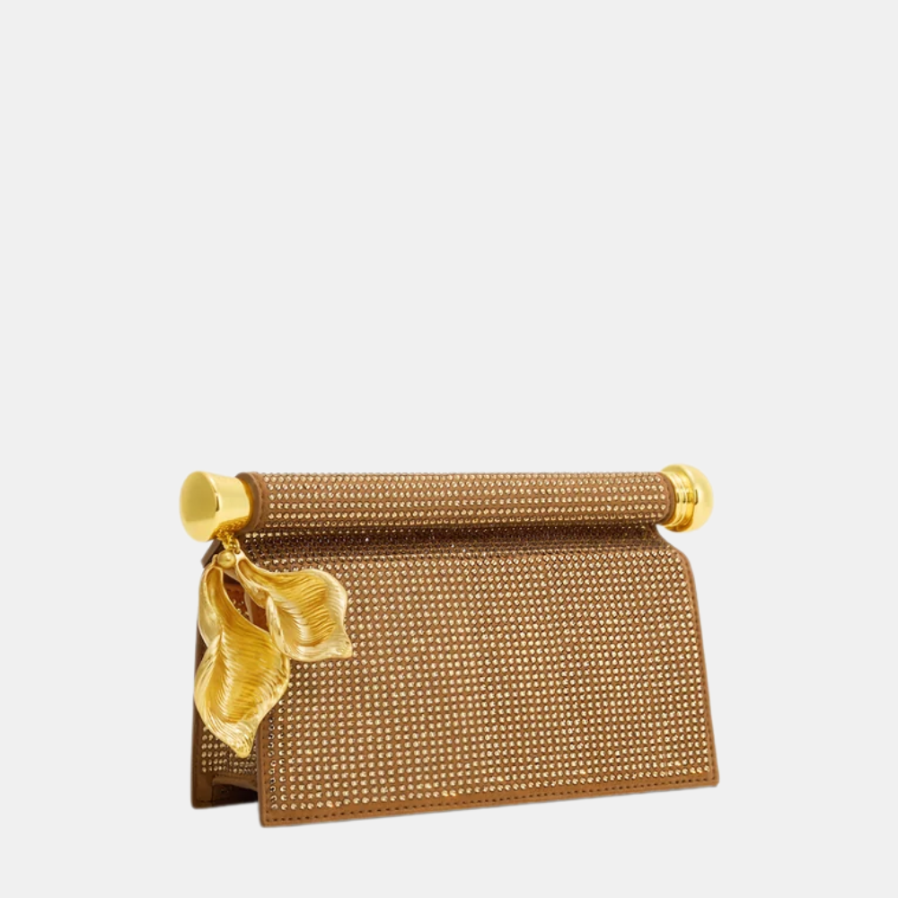 JW Pei Holly Artificial Crystal Metal Pendant Embellished Clutch