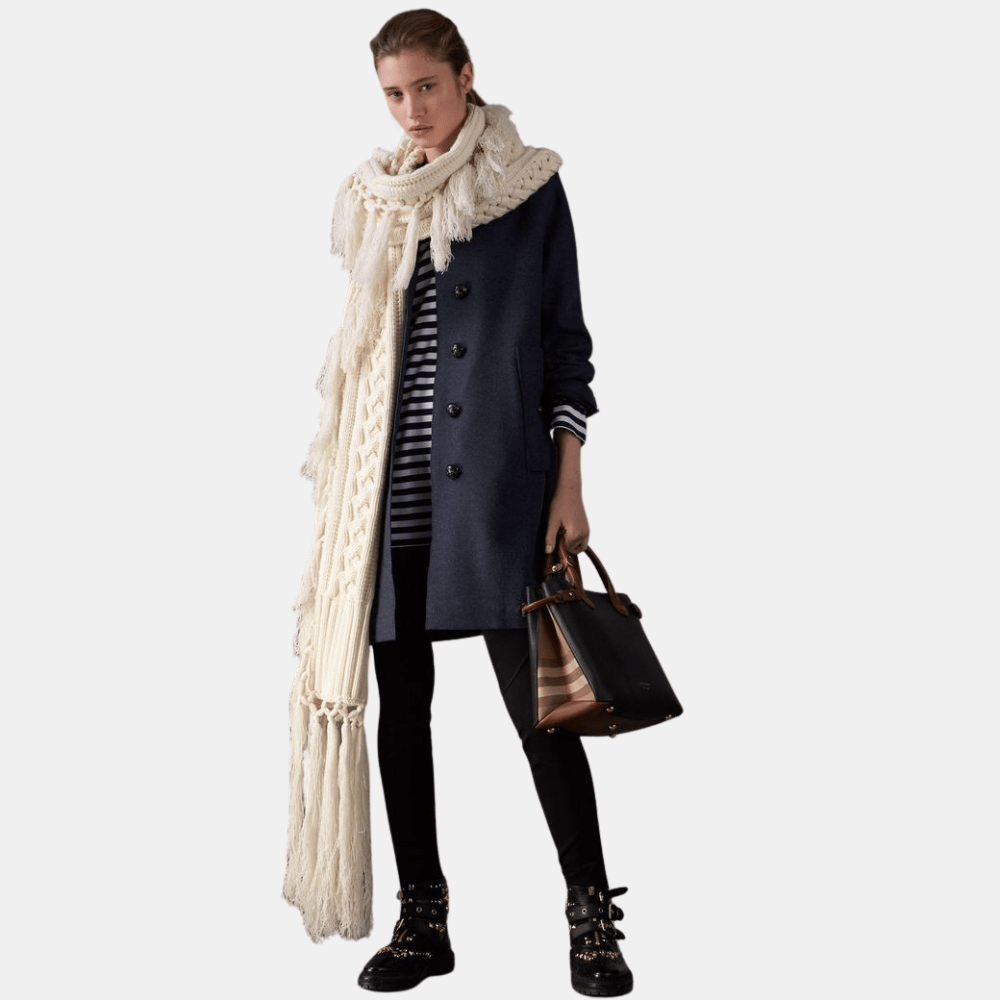 Burberry Medium Banner In Two Tone Leather (Black/Brown) - DIVA ONLINE STORE