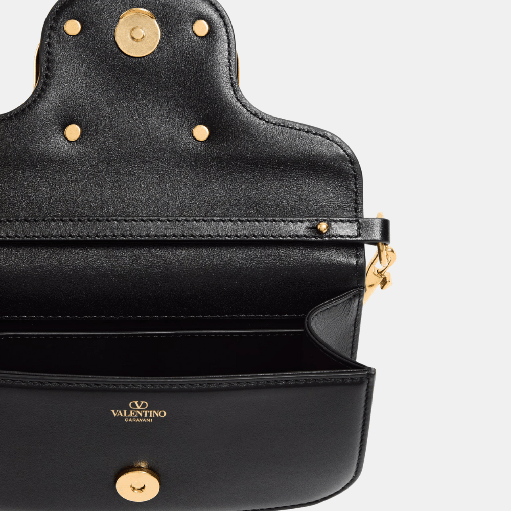 Valentino Garavani Locò Small Shoulder Bag (Black) - DIVA ONLINE STORE