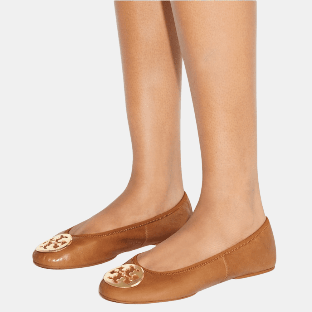 Tory Burch Reva Travel Ballet (Pecan Praline) - DIVA ONLINE STORE