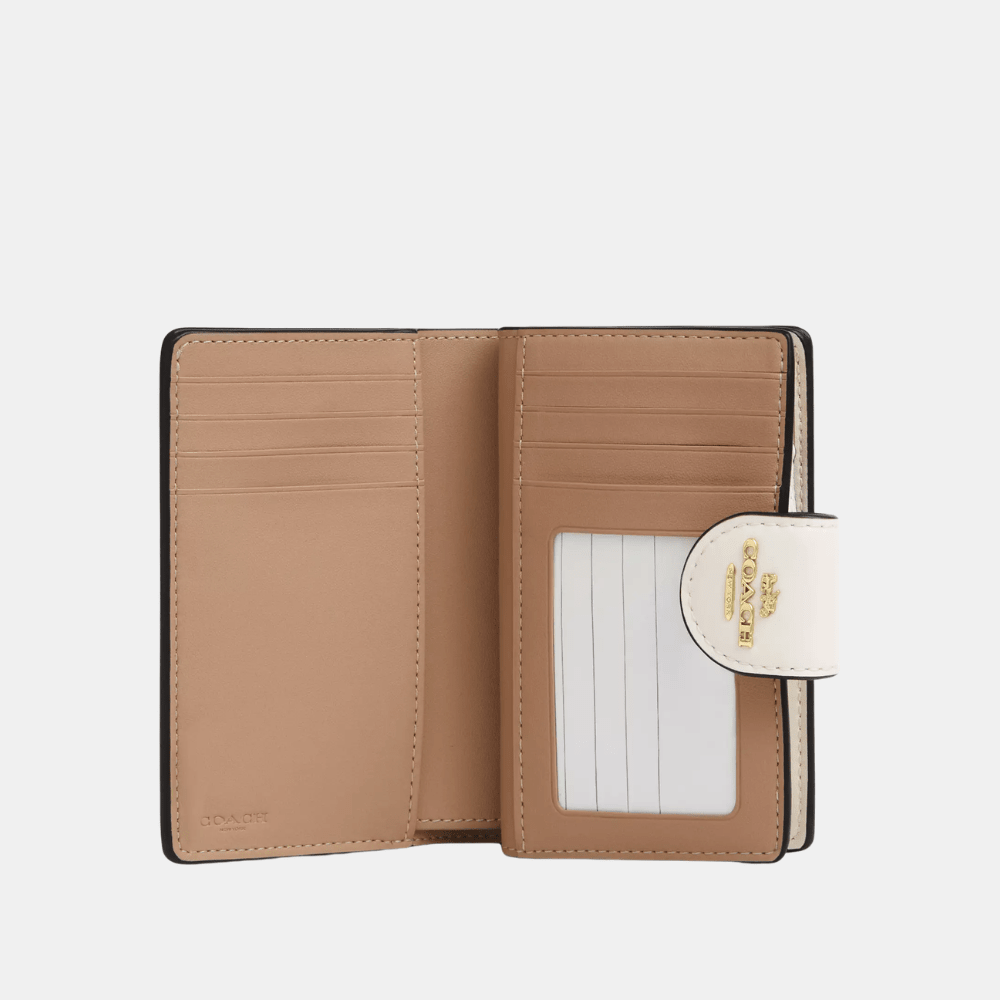 Coach Mini Wallet In Signature Canvas (White/Chalk) - DIVA ONLINE STORE