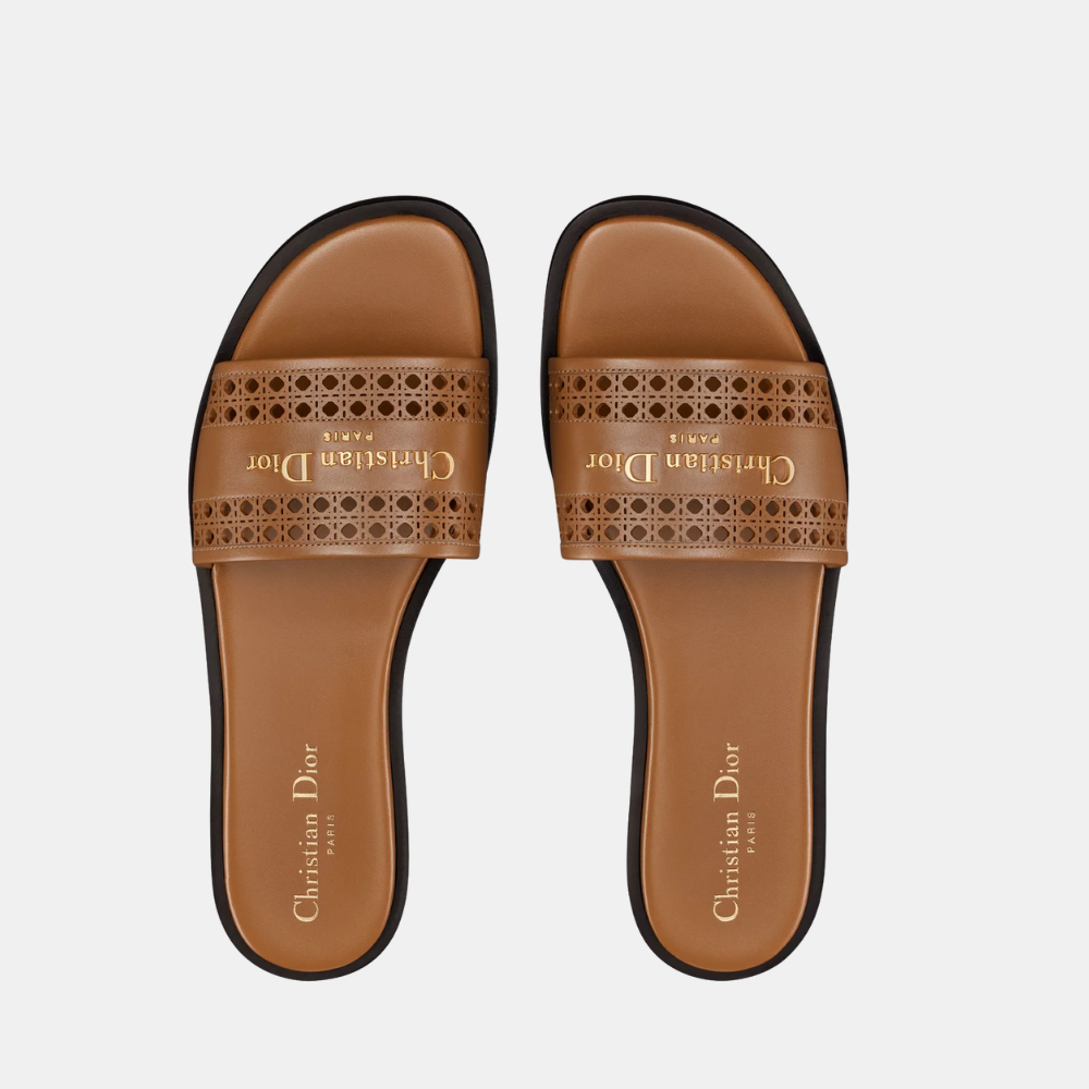 Dior D-Lane Slide (Camel Calfskin)
