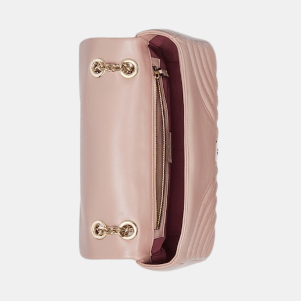 Gucci GG Marmont Medium Shoulder Bag In Pink Beige Leather - DIVA ONLINE STORE