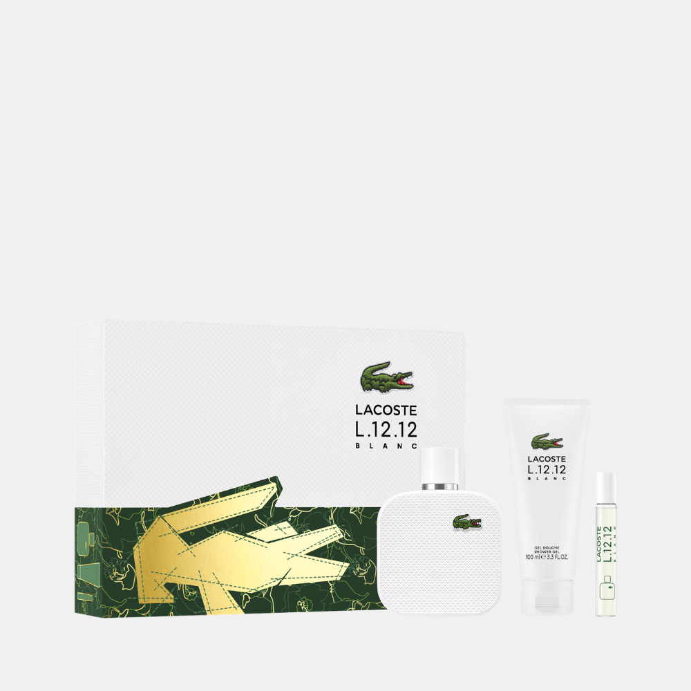 Lacoste L1212 Blanc Gift Set For Men - DIVA ONLINE STORE