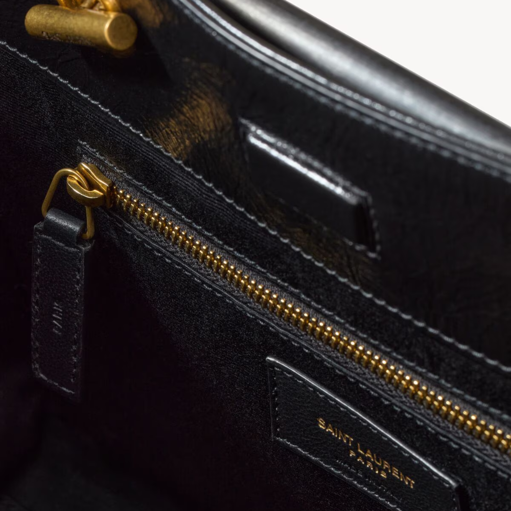 Saint Laurent Niki Small Shopping In Vintage Leather (Black)